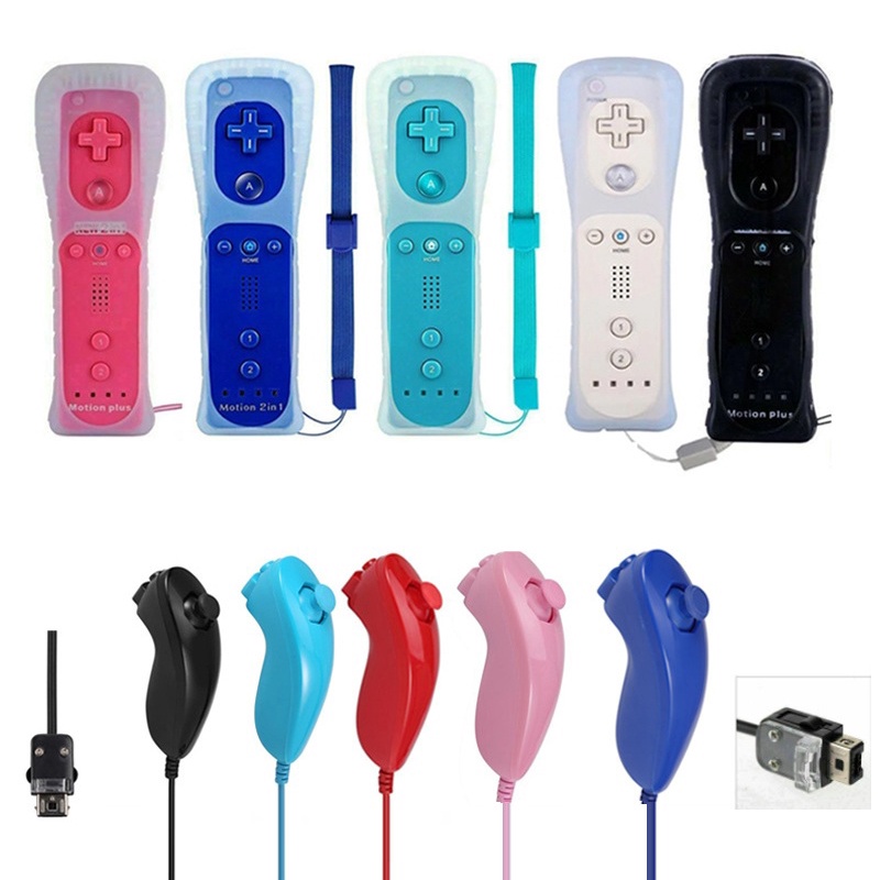 (MớI) Điều KhiểN Chơi Game Nunchuk + Dây NhiềU MàU