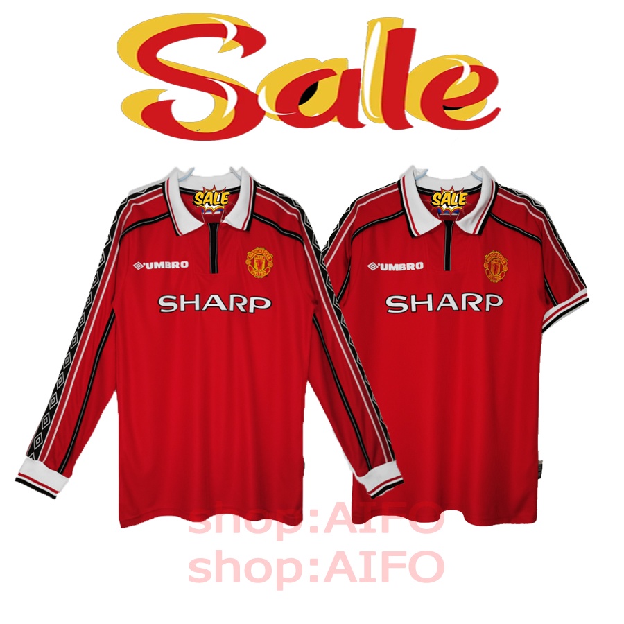 1998 / 99 Man U MU Retro Jersey Bóng Đá Nhà Retro Jersey Bóng Đá Áo Bóng Đá Nam Thể Thao Áo Thun Chất Lượng Hàng Đầu Fan Phiên Bản