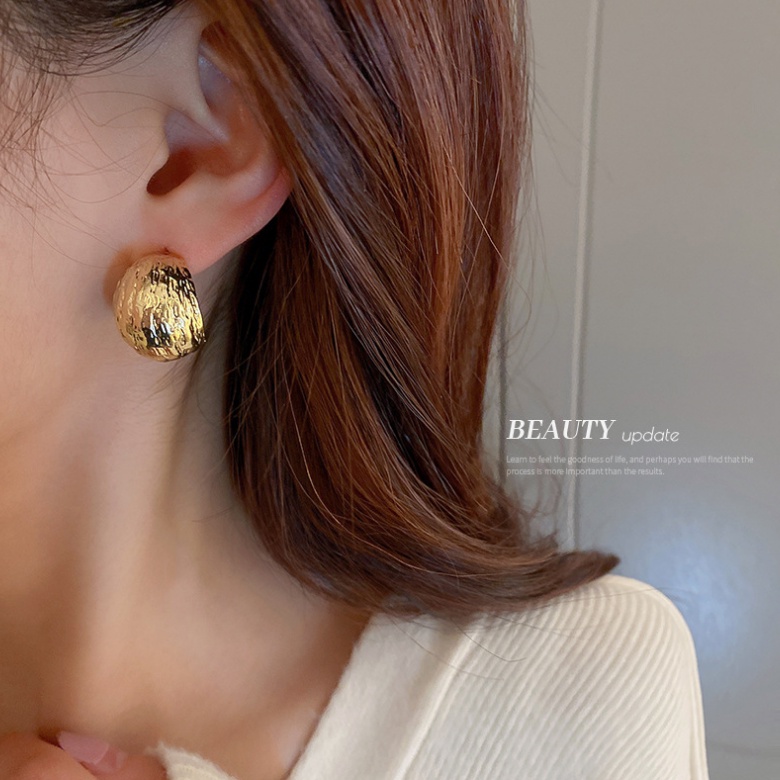 Thời trang sang trọng kim loại C hình bông tai thích hợp cong cá tính đồ trang trí / Khuyên Tai