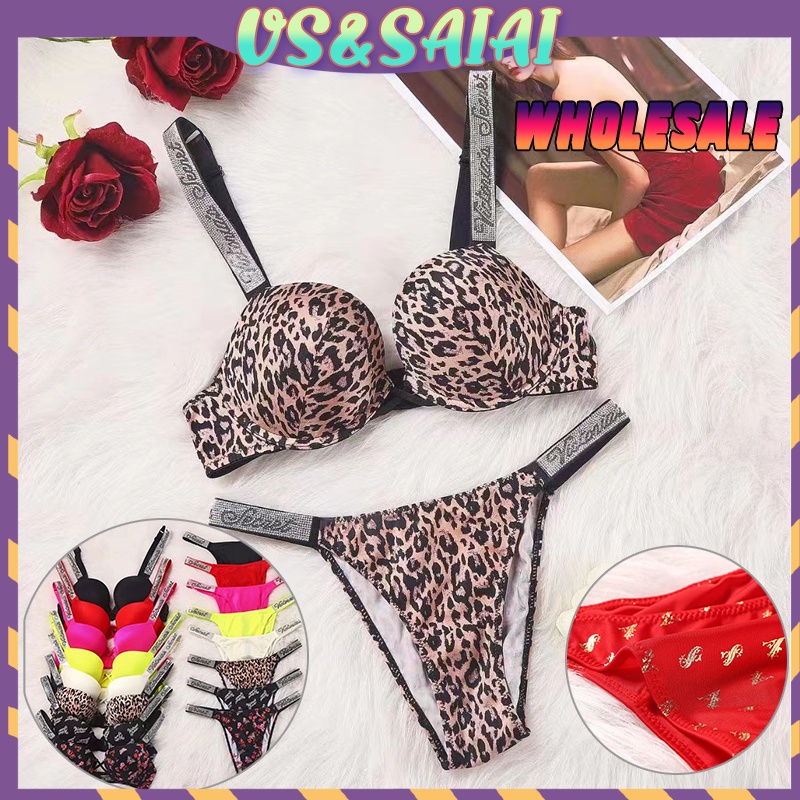 Victoria Secret Set Đồ Lót Đính Đá Quyến Rũ Dành Cho Nữ
