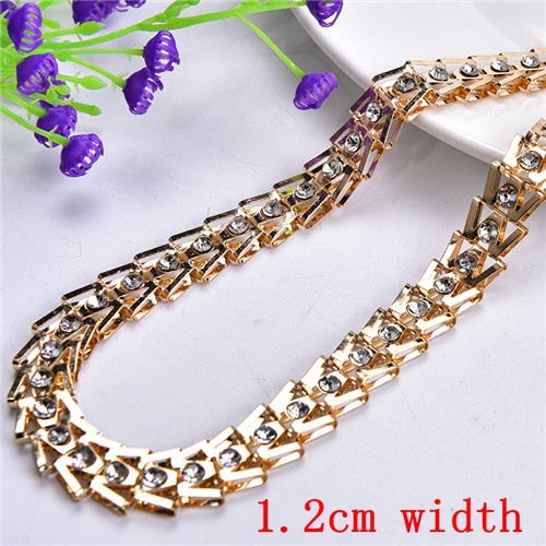 Cuộn Dây Ruy Băng Đính Đá Pha Lê 1Yards Dùng Trang Trí Túi Xách / Quần Áo DIY