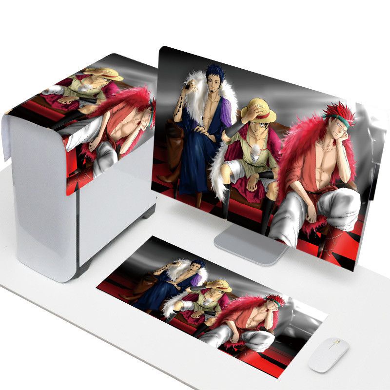 Vua hải tặc Bộ 3 khăn phủ máy tính để bàn tấm che bụi màn hình bàn phím vải tốt đủ  che bụi bàn phím size 17 19 20 22 23 24 25 27 26 31 32 34 inch