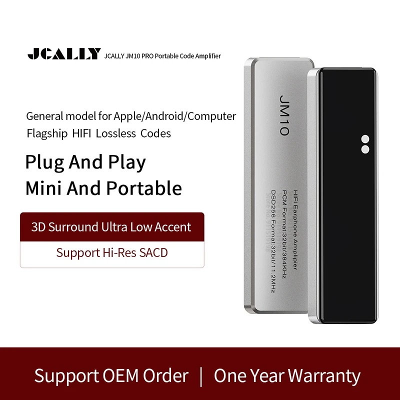 JCALLY JM10 pro DAC Bộ khuếch đại tai nghe HiFi Giải mã CS43131 DSD256 USB Type C Lightning To 3.5 c