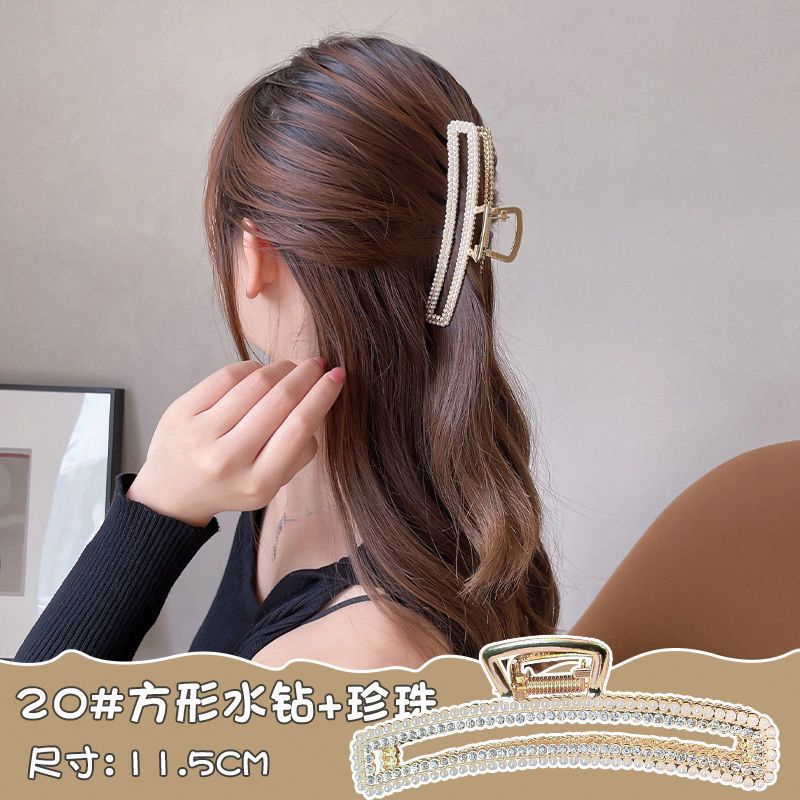 1 Kẹp Tóc Cỡ Lớn 11cm Đính Tua Rua Thời Trang Hàn Quốc