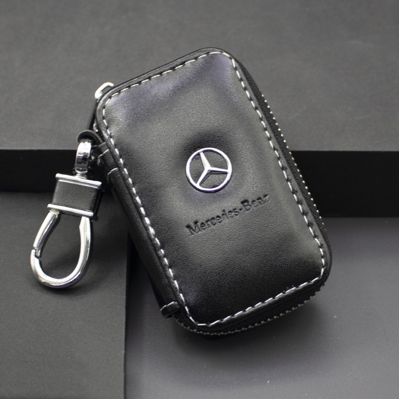 1 Túi Da PU Đựng Chìa Khóa Xe Hơi Có Khóa Kéo Cho Mercedes Benz Class W212 W211 W210 W203 W204 W205 CLA GLK CLS A C E