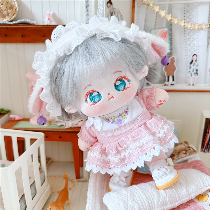 Bộ Quà Tặng Sinh Nhật Cho Búp Bê 20cm Gồm Đầm Hồng Hoa Jennie Lisa Rose Jisoo Dễ Thương