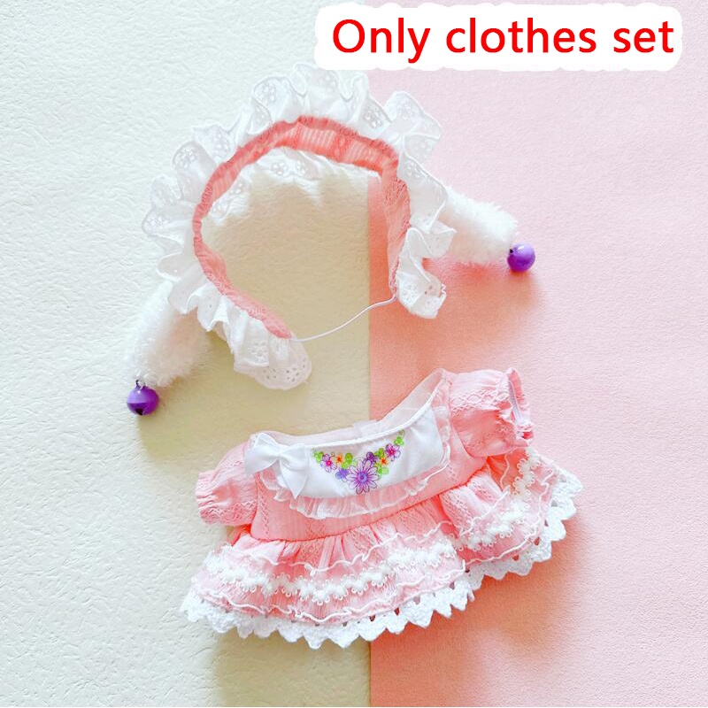 Bộ Quà Tặng Sinh Nhật Cho Búp Bê 20cm Gồm Đầm Hồng Hoa Jennie Lisa Rose Jisoo Dễ Thương