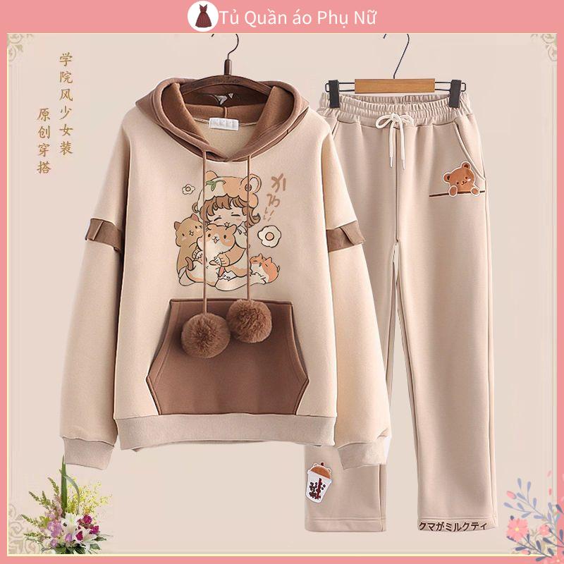 O Cardigan Kho C Áo Khoác Hoodie Có Khóa Kéo in Ch Junior Dáng Rộng Phong Cách Hàn Quốc Thời Trang Xuân Thu Cho Nữ Sinh Trung Học Hai Pi