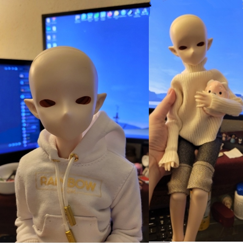 Đầu Búp Bê 3d Mẫu Mới Tỉ Lệ 1 / 3 bjd Chất Liệu pvc Dùng Trang Điểm diy