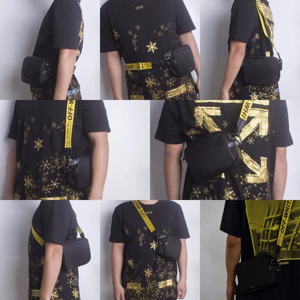 Túi Đeo Chéo Nhỏ OFF WHITE Đựng Máy Ảnh Dành Cho Nam Nữ