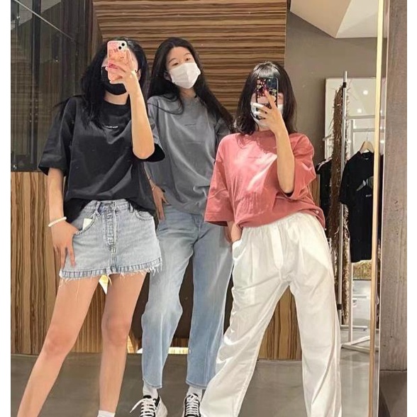 Áo Thun Unisex Ngắn Tay In Chữ Foam Phong Cách Mới