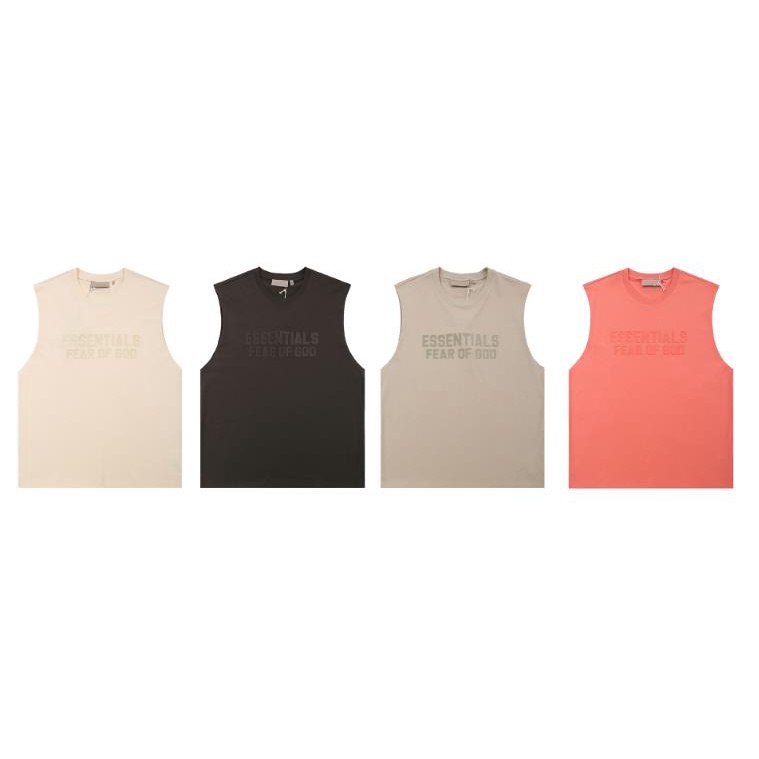 Hàng Bán Chạy Áo Vest Không Tay Unisex Hai Hàng Dây In Chữ ESSENTIALS FOG ESSENTIALS