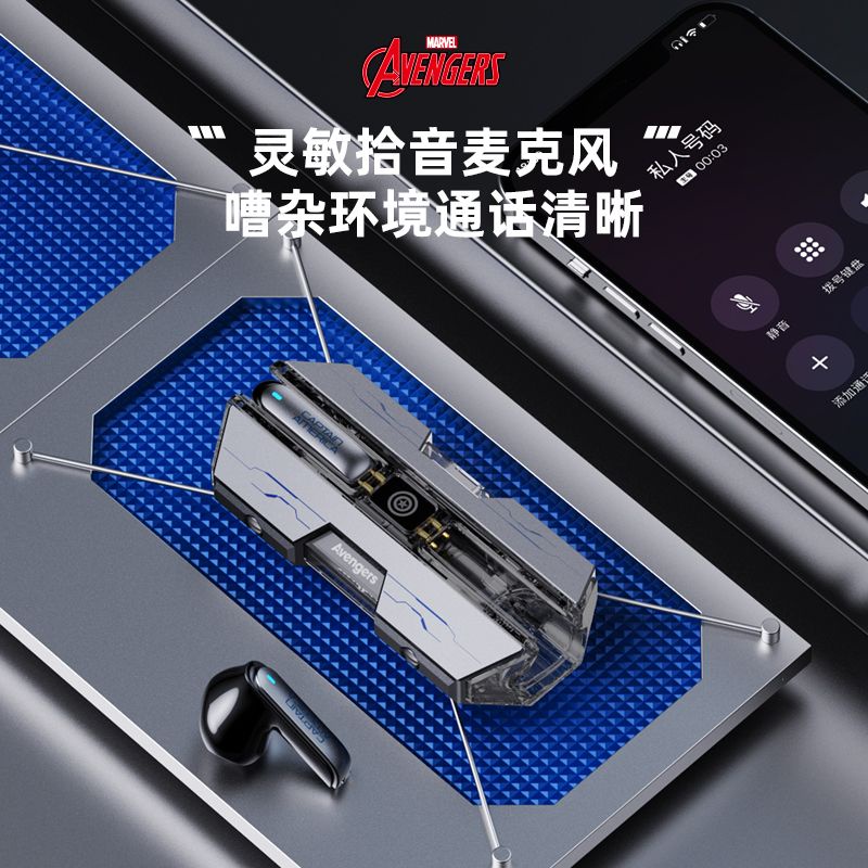 Tai Nghe Bluetooth Không Dây Disney BTMV21 Marvel Chuyên Dụng Cho Chơi Game