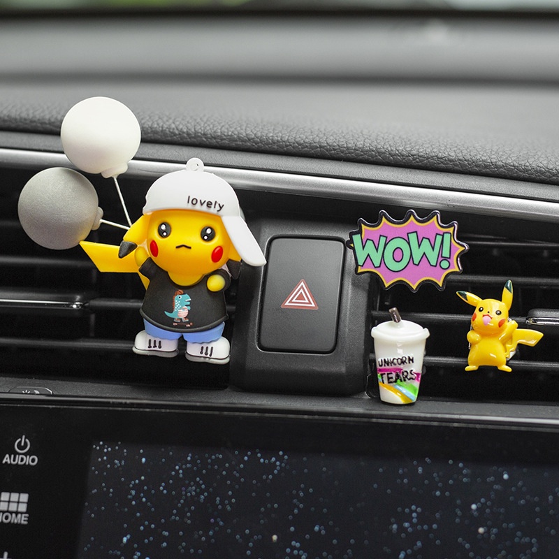 Hl Phụ Kiện Khuếch Tán Nước Hoa Gắn Điều Hòa Xe Hơi Hình Pikachu Dễ Thương