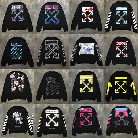 Áo sweater Cổ Tròn In logo Mũi Tên Và Chữ OFF WHITE Thời Trang Mùa Thu Cho Cặp Đôi