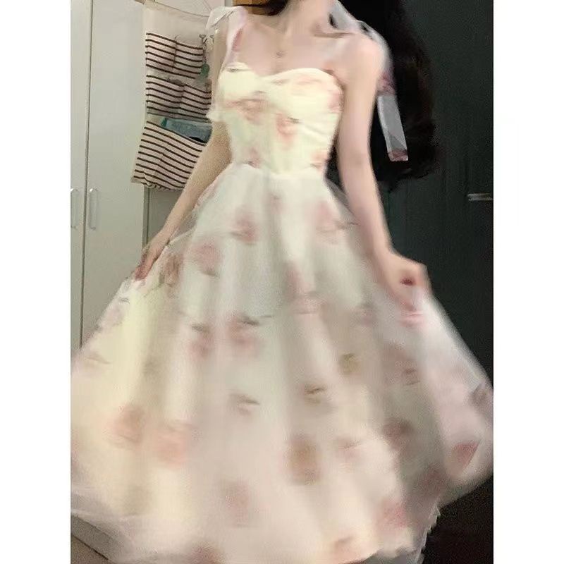 Đầm Hai Dây Hoa Tôn Dáng Đi Biển Form Dài Siêu Nữ Tính, Đầm Maxi nữ Dáng Dài ( có bigsize)