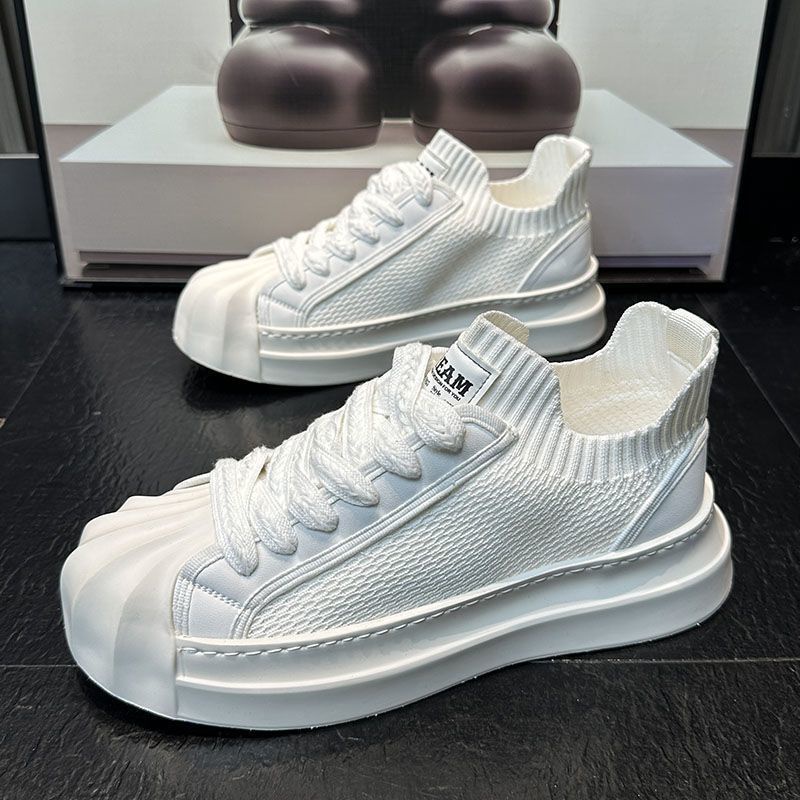 Giày Sneaker Dệt Kim Thoáng Khí Thời Trang Mùa Hè 2023 Phong Cách Hàn Quốc Cho Nam
