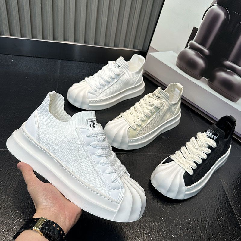 Giày Sneaker Dệt Kim Thoáng Khí Thời Trang Mùa Hè 2023 Phong Cách Hàn Quốc Cho Nam