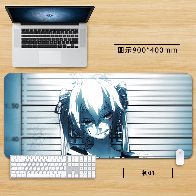 Tấm Lót Chuột Và Bàn Phím Máy Tính Cỡ Lớn In Hình Hatsune Miku Dễ Thương