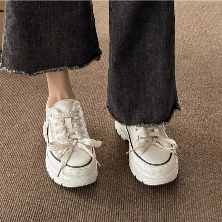 Maishi canvas shoes women s 2023 autumn new all-match women s thick-soled non-slip giày thể thao thoải mái niche sneake