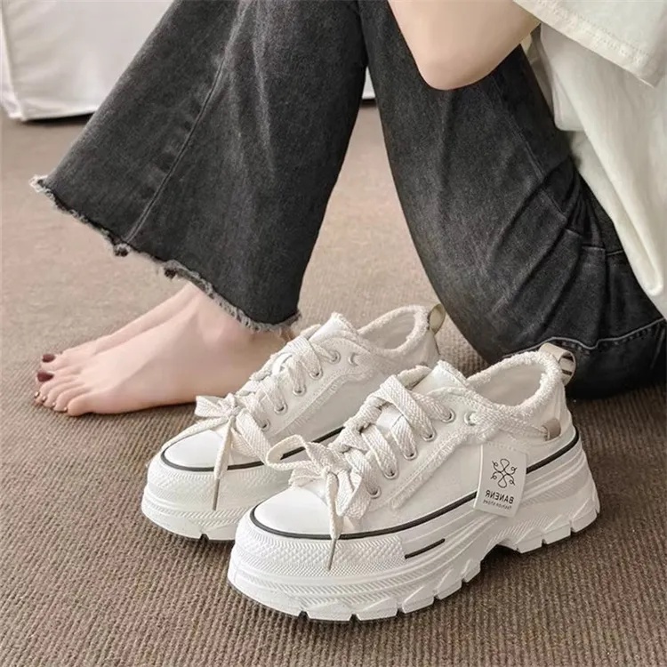 Maishi canvas shoes women s 2023 autumn new all-match women s thick-soled non-slip giày thể thao thoải mái niche sneake