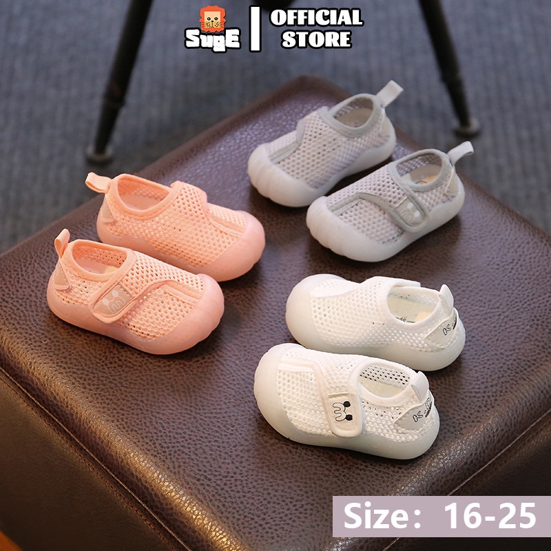 Suge summer new baby knit sneakers soft sole infant slip-on sport sandals toddle mesh tennis dễ thương first walkers net footwear