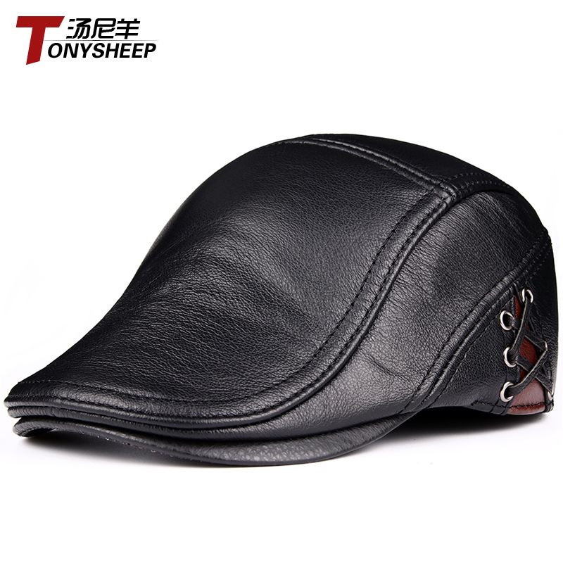 Mũ Nồi Da Bò Mỏng Thời Trang Thu Đông Hàn Quốc Cho Nam Trung Niên