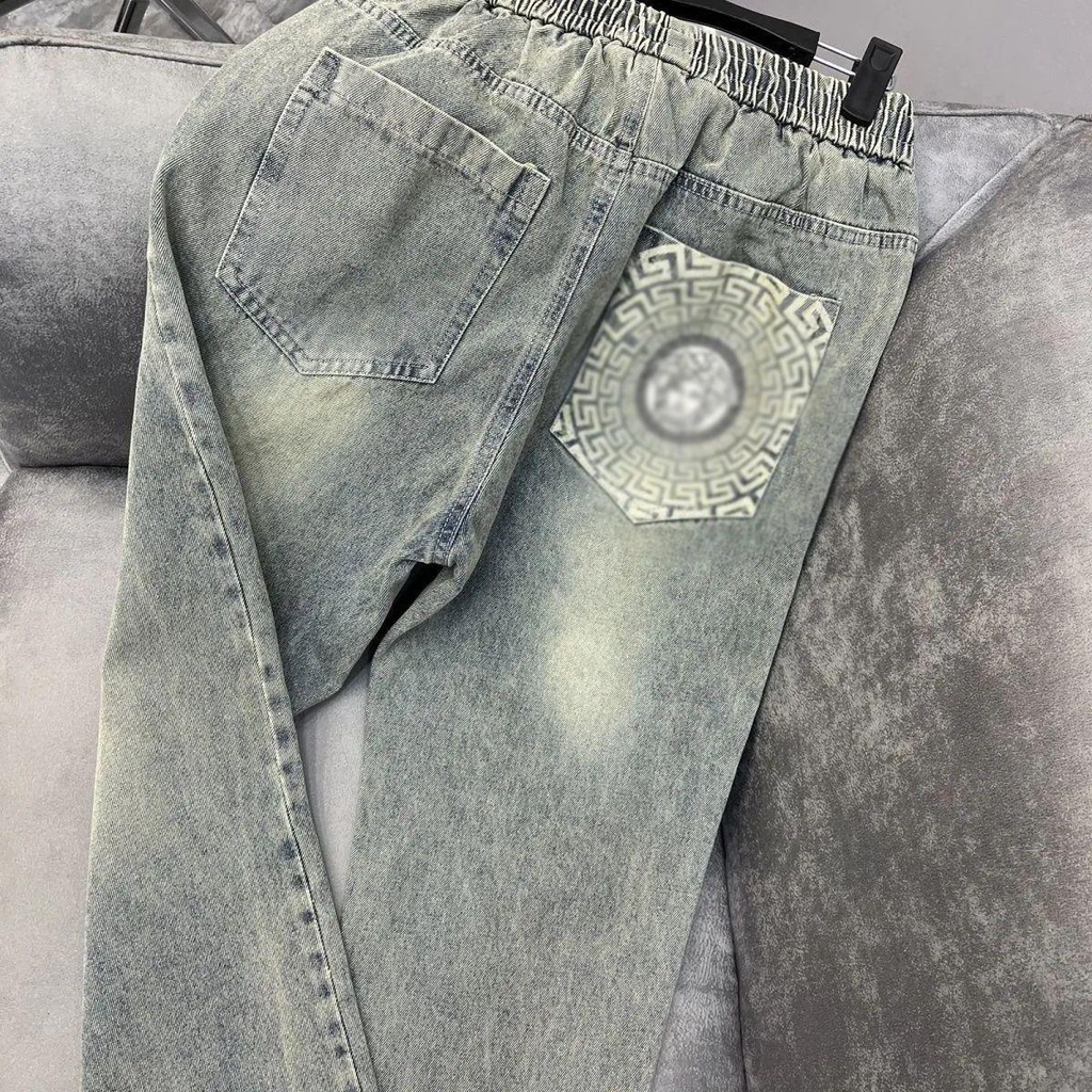 Versace Quần jeans Dài Thêu Họa Tiết Thời Trang Cho Nam