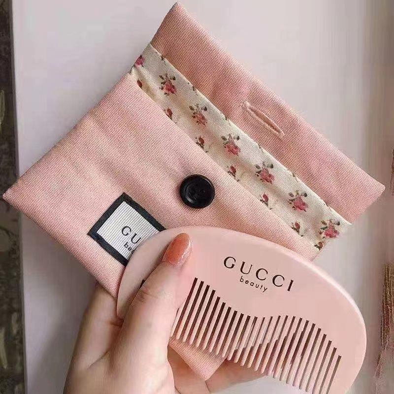 Lược Gỗ Đào mini Cầm Tay Phong Cách gucci Màu Hồng Đào li jiaqi Khuyến Nghị Làm Quà Tặng Cho Học Sinh