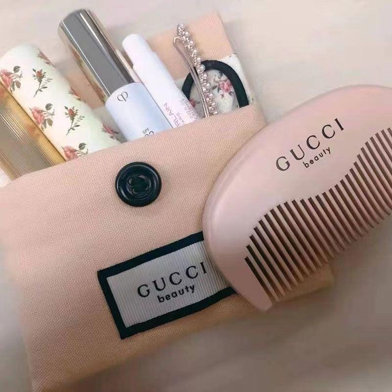 Lược Gỗ Đào mini Cầm Tay Phong Cách gucci Màu Hồng Đào li jiaqi Khuyến Nghị Làm Quà Tặng Cho Học Sinh