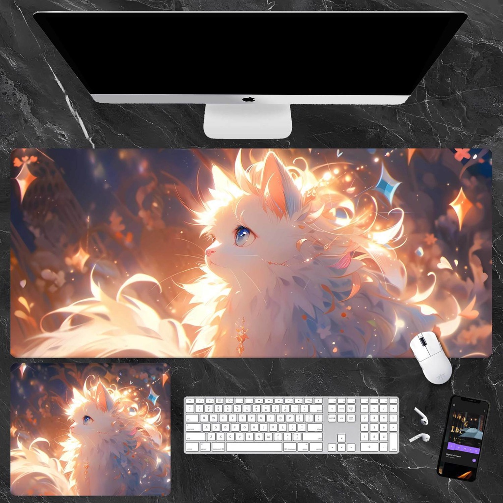 Tấm Lót Chuột Bàn Phím Máy Tính Hai Chiều In Hình anime Bầu Trời Đầy Sao Dễ Thương