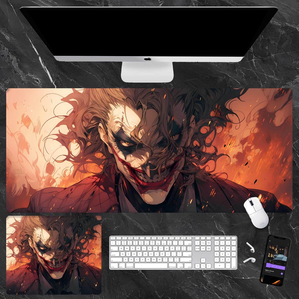 Tấm Lót Chuột Và Bàn Phím Chơi game Cỡ Lớn In Hình marvel iron man batman cd joker Cho Bé Trai