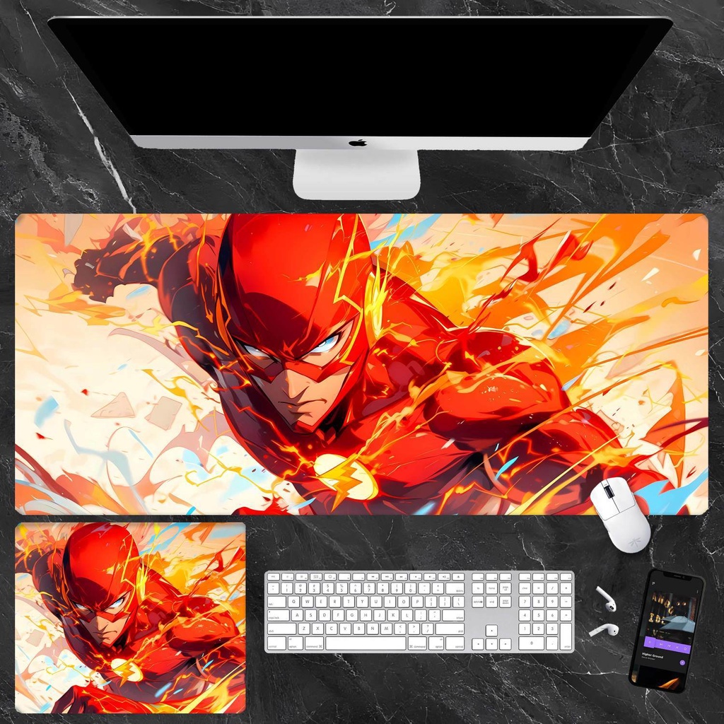 Tấm Lót Chuột Và Bàn Phím Chơi game Cỡ Lớn In Hình marvel iron man batman cd joker Cho Bé Trai