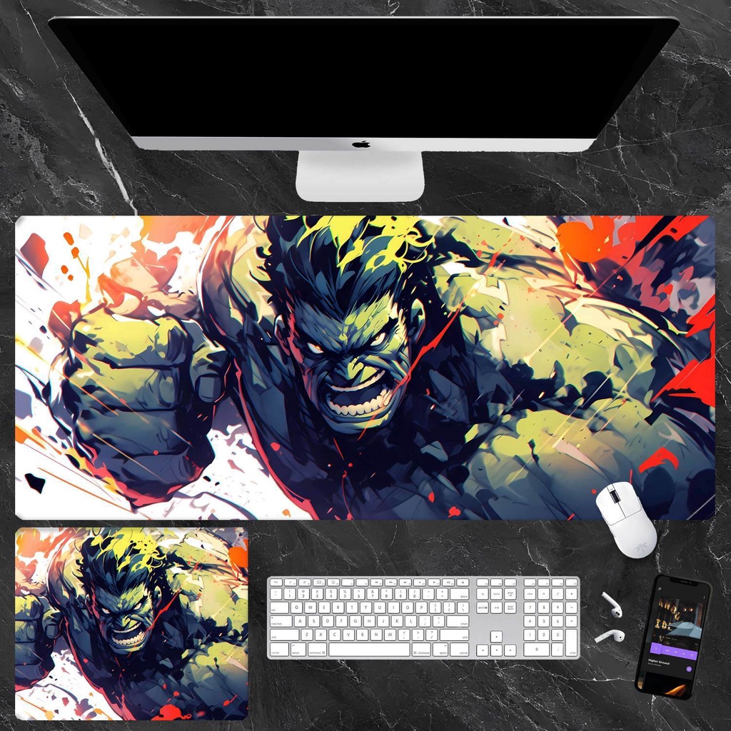 Tấm Lót Chuột Và Bàn Phím Chơi game Cỡ Lớn In Hình marvel iron man batman cd joker Cho Bé Trai