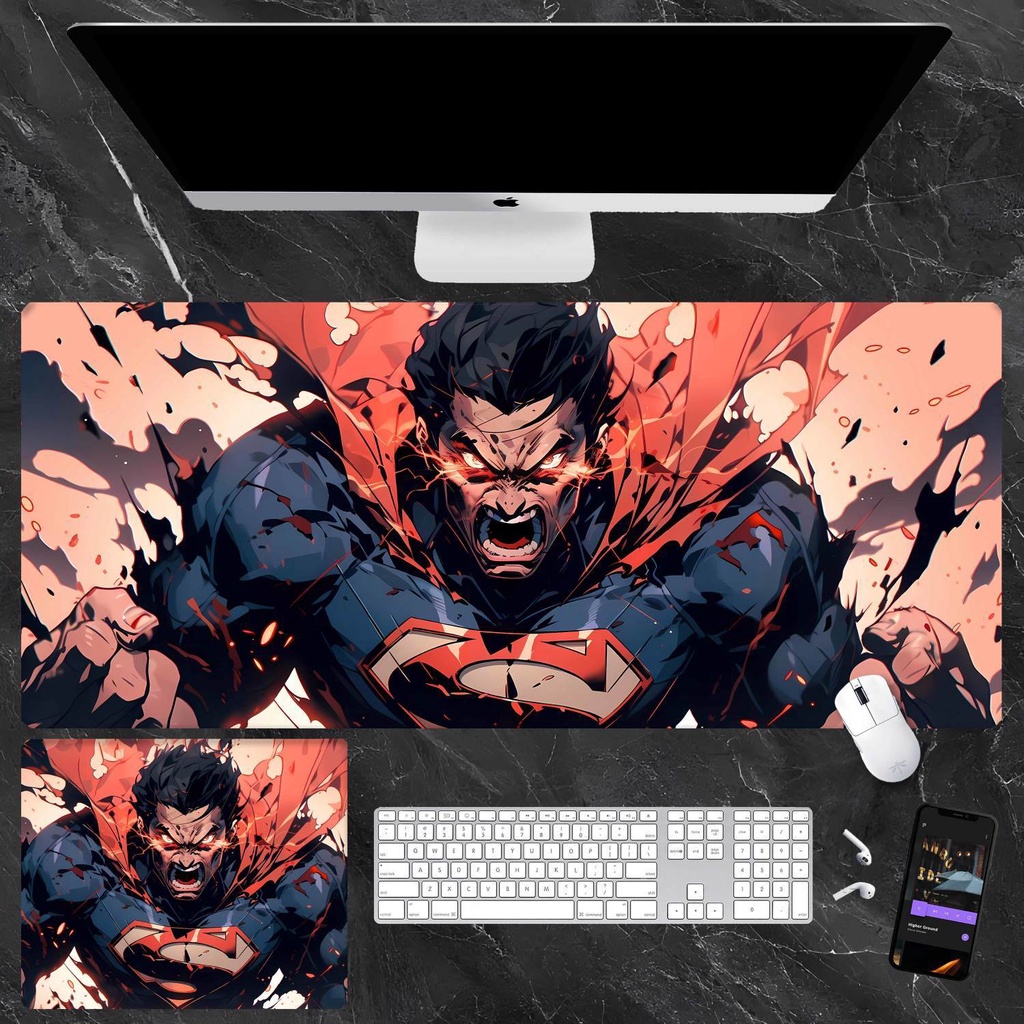 Tấm Lót Chuột Và Bàn Phím Chơi game Cỡ Lớn In Hình marvel iron man batman cd joker Cho Bé Trai