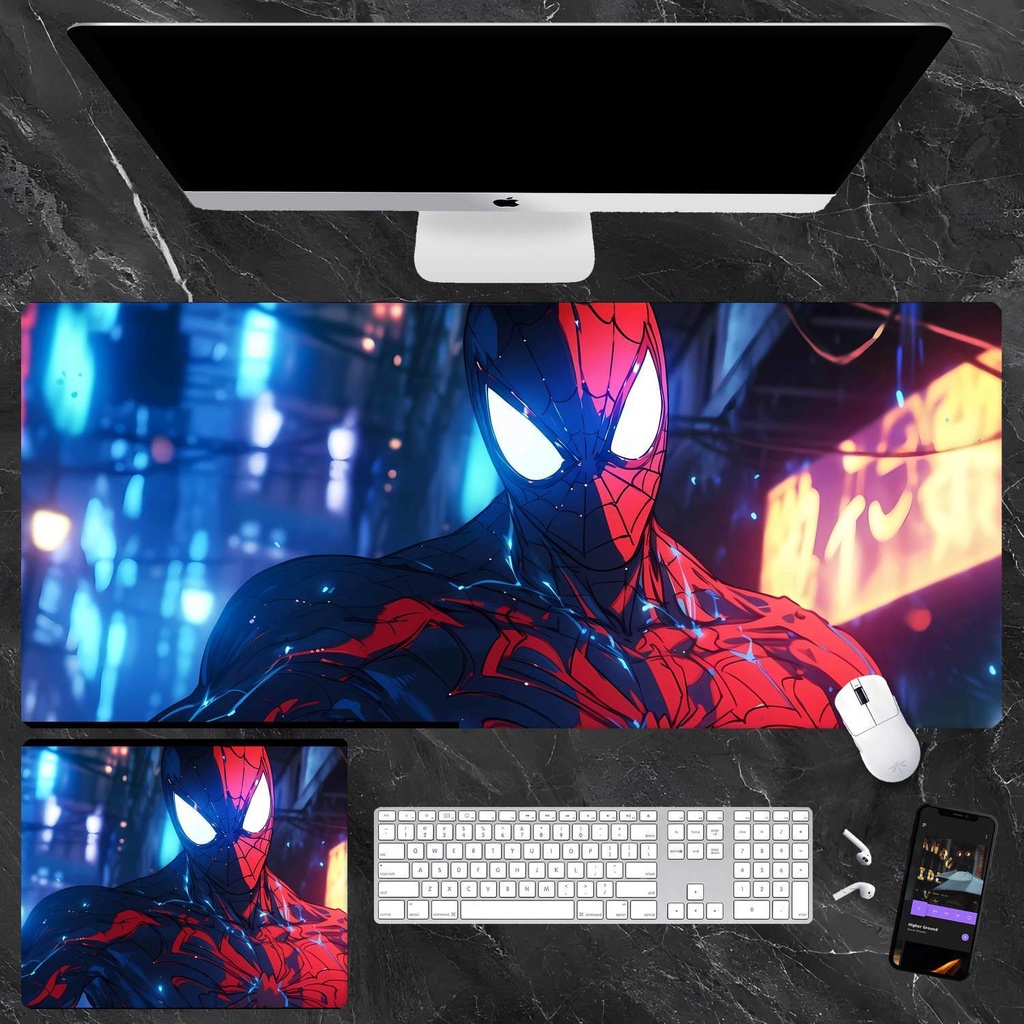 Tấm Lót Chuột Và Bàn Phím Chơi game Cỡ Lớn In Hình marvel iron man batman cd joker Cho Bé Trai