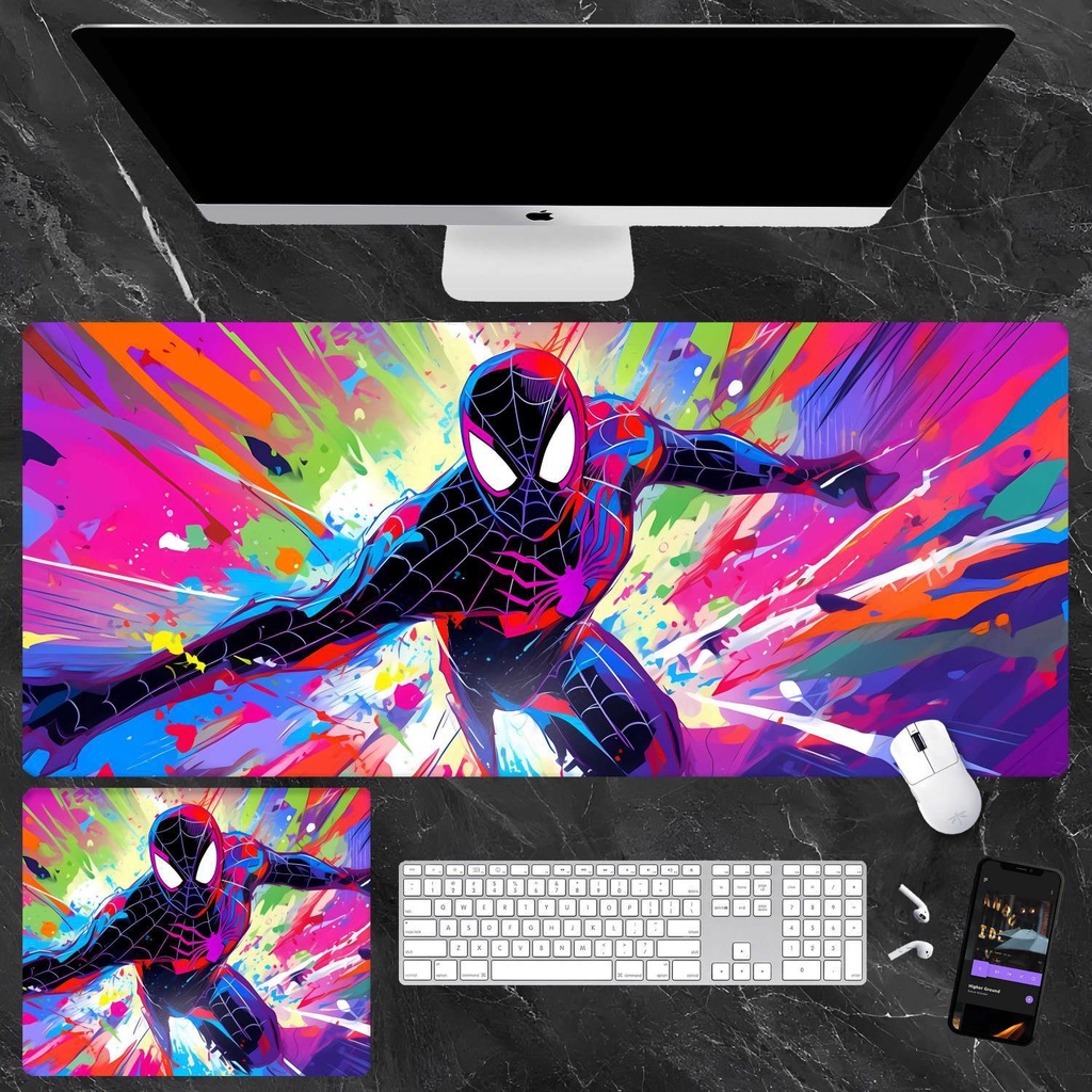 Tấm Lót Chuột Và Bàn Phím Chơi game Cỡ Lớn In Hình marvel iron man batman cd joker Cho Bé Trai