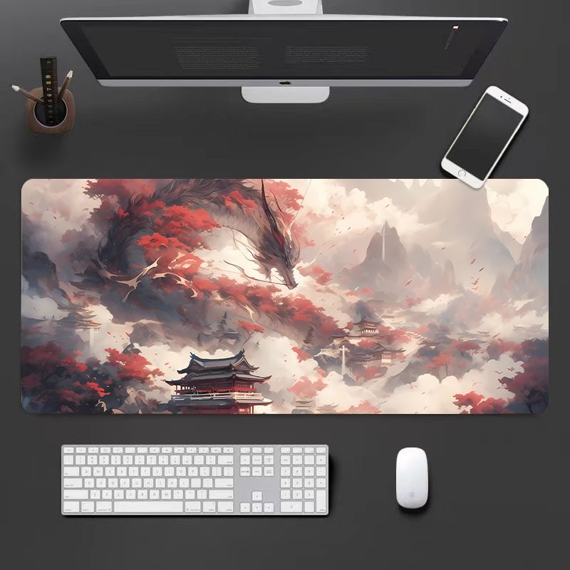 Mới Tấm Lót Chuột Bàn Phím Máy Tính In Hình Rồng Phong Cách Trung Hoa