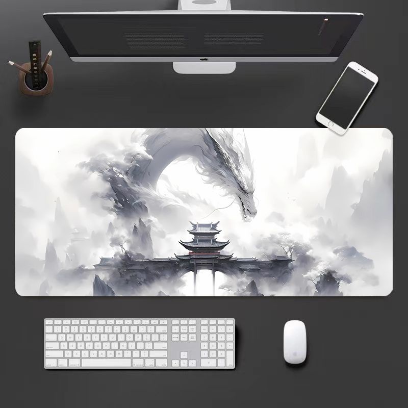 Mới Tấm Lót Chuột Bàn Phím Máy Tính In Hình Rồng Phong Cách Trung Hoa