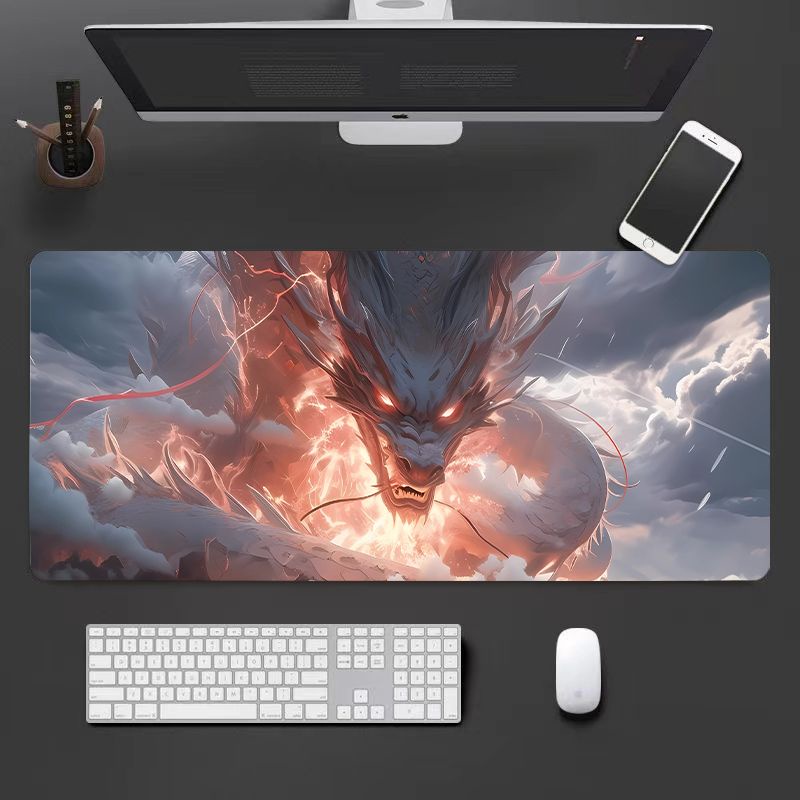 Mới Tấm Lót Chuột Bàn Phím Máy Tính In Hình Rồng Phong Cách Trung Hoa