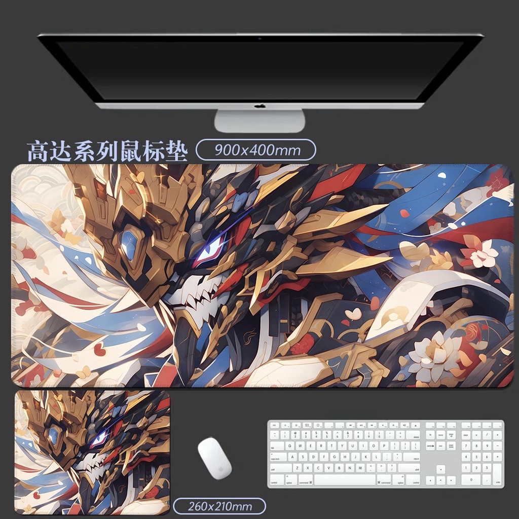 Mới Tấm Lót Chuột Và Bàn Phím Chơi Game Hai Chiều Chống Trượt In Hình anime gundam