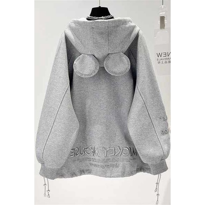 Áo khoác nữ mùa hè áo khoác nữ có mũ Áo khoác hàng châu Âu áo hoodie cỡ lớn rộng rãi có mũ liền tai dễ thương mẫu mới thu đông năm 2023 nữ lót nhung dày dặn