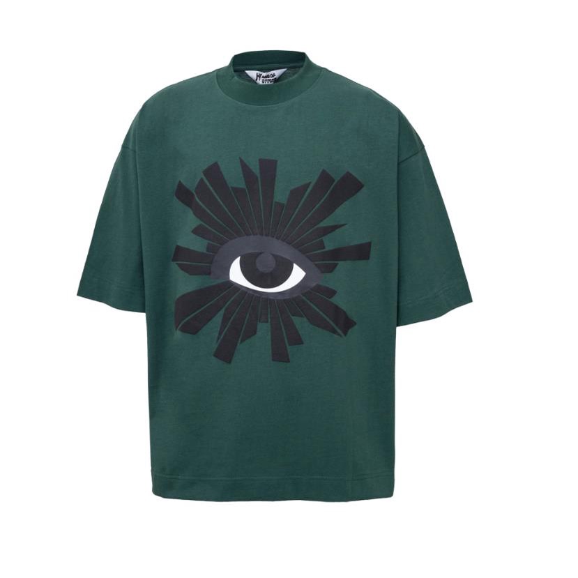 Mới Áo Thun Ngắn Tay In Hình Mắt Quỷ Độc Đáo Cá Tính