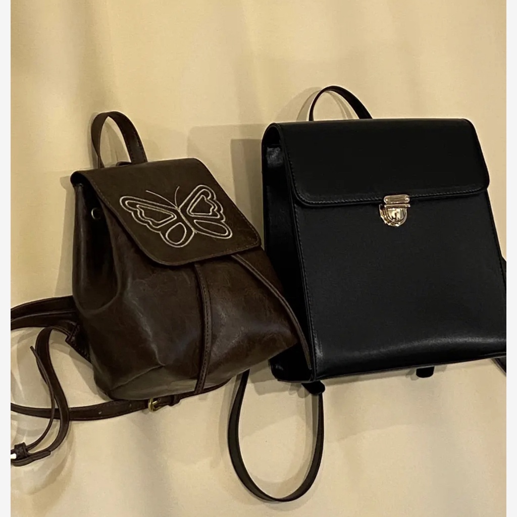 Ba Lô noshy / /  Ba Lô mini Màu Nâu retro Mùa Xuân Thu Dễ Phối Đồ