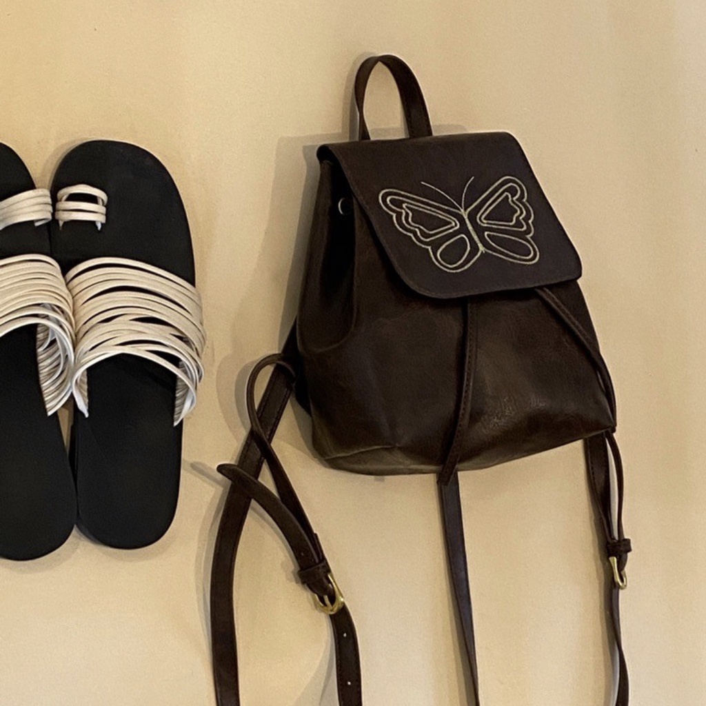 Ba Lô noshy / /  Ba Lô mini Màu Nâu retro Mùa Xuân Thu Dễ Phối Đồ