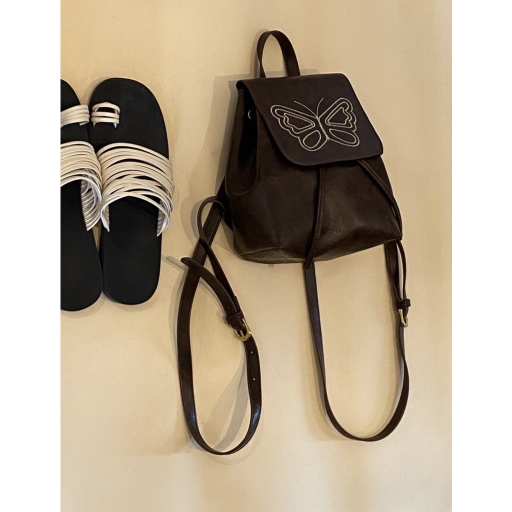 Ba Lô noshy / /  Ba Lô mini Màu Nâu retro Mùa Xuân Thu Dễ Phối Đồ