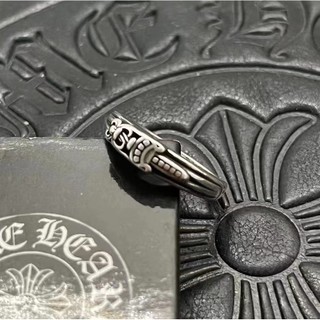 Chrome hearts nhẫn mạ bạc 925 hình trái tim phong cách punk cổ điển cj014