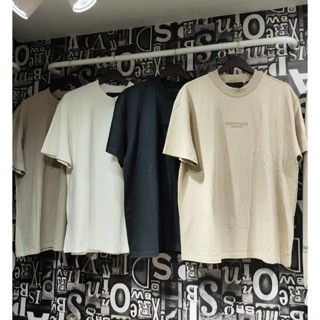 Vớ Cotton Unisex In Họa Tiết Bắn Thật Chất Lượng Cao ♥♥♥Áo Thun Họa Tiết Fear OF GOD Essentials Cá Tính♥♥♥♥ Áo Thun Tay Ngắn Cổ Tròn In Hình Đám Mây Dễ Thương