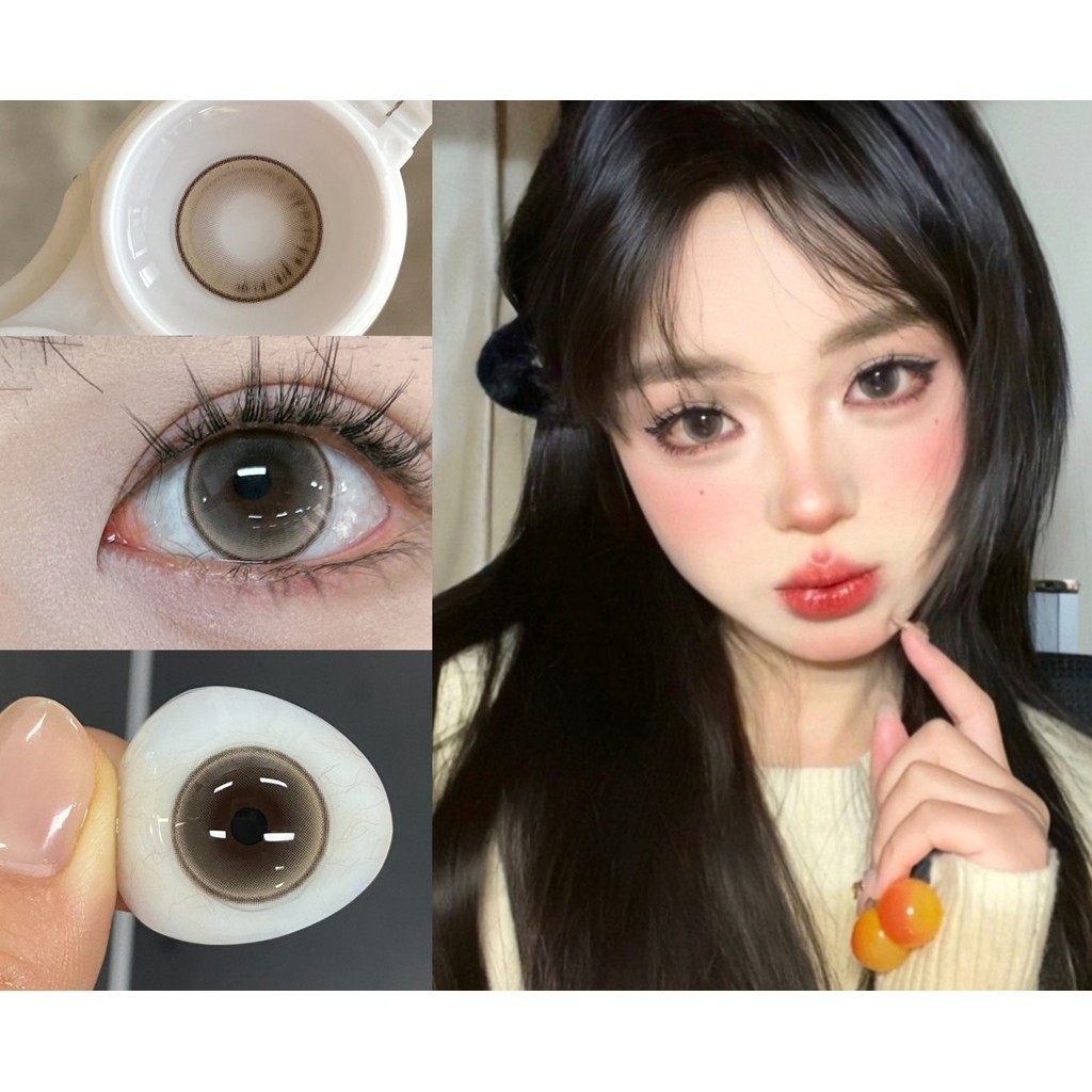 (2024.Ngày 23 tháng 2) Dòng KLXGOU, Thương hiệu BOOSCON, 14.20mm, (Lớp 0-8.00), Kính áp tròng sử dụng hàng năm (nâu)