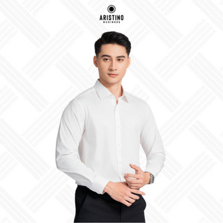 Áo Sơ mi Trắng Nam Công nghệ Garment Dipping Aristino Business phom Regular Fit lịch lãm 1LS05003